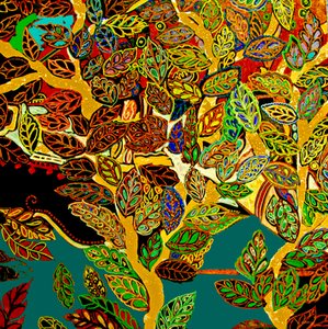 Drzewo w Toronto, 2017 (mixed media) autorstwa linda arthurs