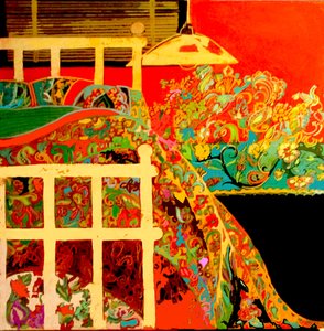 Zimowa sypialnia, 2017 (mixed media) autorstwa linda arthurs
