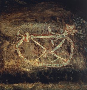 Mitologia aborygeńska (malarstwo naskalne) autorstwa Theodore Charles Ange Coquelin