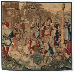 Wiosna: scena wędkarska autorstwa possibly by Gobelins Manufactory