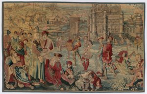 Zima: scena na łyżwach autorstwa possibly by Gobelins Manufactory