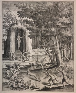 Amorki w Play autorstwa possibly by Hieronymus Wierix