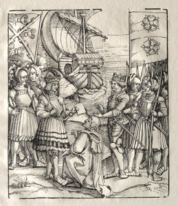 Maksymilian zawiera pokój z Henrykiem VII autorstwa possibly by Peter Flötner