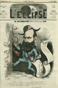 Karykatura Emile Keratry (1832-1904), francuskiego polityka. Okładka w „L