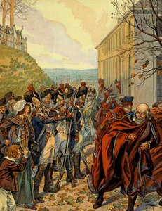 Zamach stanu Napoleona I Bonaparte (1769-1821): Ucieczka z Rady Pięciu centów (pięć centów) (pokój 500) w dniu 19 brumaire (10 listopada) autorstwa pseudonym for Onfray de Breville Jacques Job
