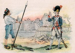 Zniszczenie (zburzenie, rozbiórka) Bastylii autorstwa pseudonym for Onfray de Breville Jacques Job