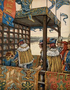 Historia Francji w średniowieczu (średniowiecze): spotkanie króla Francji Ludwika XI znanego jako Roztropny (1423-1483) i Edwarda IV Anglii (1442-1483) w Picquigny w celu podpisania siedmioletniego trewe 29 sierpnia