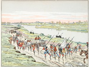 Ilustracja zaczerpnięta z książki „Le bon roy Henri””, ilustracja Jacques Marie Gaston Onfray de Breville dit JOB (1858-1931): Henri IV opowiada o Paryżu - Kolekcja prywatna autorstwa pseudonym for Onfray de Breville Jacques Job