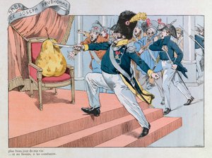 Jacques Marie Gaston Onfray de Breville z pracy (1858 - 1931); Ilustracja zaczerpnięta z książki „”Les epees de France””: Louis philippe chasse du trone (Joseph Prudhomme