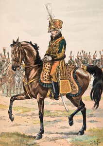 Jacques Marie Gaston Onfroy de Breville dit JOB (1858-1931) - Strój wojsk francuskich przez cały czas: generał dowodzący jednym z pułków Gwardii Honorowej w 1813 r., kolekcja prywatna autorstwa pseudonym for Onfray de Breville Jacques Job