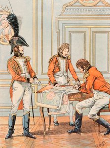 Jacques Marie Gaston Onfroy de Breville dit JOB (1858-1931) - Strój wojsk francuskich przez cały czas: Aide de Camp of Vice Connetable Louis Alexandre Berthier (1753-1815), Prince de Neuchâtel, Major General, Private Collection autorstwa pseudonym for Onfray de Breville Jacques Job