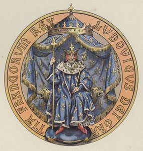 Ludwik XI, król Francji (kolor lito) autorstwa pseudonym for Onfray de Breville Jacques Job