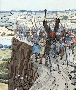 Piotr Pustelnik poprowadził pierwszą krucjatę (1096) z okrzykiem „Bóg tego chce!” autorstwa pseudonym for Onfray de Breville Jacques Job