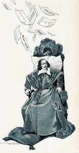 Portret kardynała Julesa Mazarina (Giulio Raimondo Mazzarino lub Mazarino autorstwa pseudonym for Onfray de Breville Jacques Job
