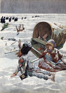 Scena z historii Francji w zabawkach: Epizod odwrotu Rosji podczas wojny napoleońskiej (1812). W „” Joujoux a l