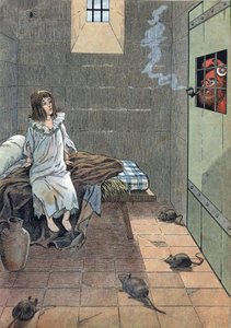 Scena z historii Francji w zabawkach: Rewolucja Francuska. Delfin Francji Ludwik XVII (1785-1795) w więzieniu świątynnym. W "" Joujoux a l