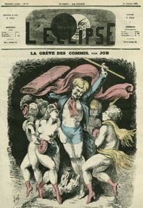 Urzędnicy strajkują, ilustracja sugeruje ubieranie przed zimą tancerzy „La Danse” Jean-Baptiste (Jean Baptiste) Carpeaux. Okładka w „”L