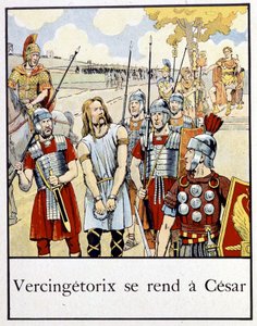 Wercyngetoryks poddaje się Cezarowi - w „Mała historia Francji” Jacques