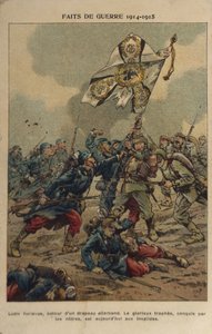 WW1: Zdobycie flagi (ilustracja) autorstwa pseudonym for Onfray de Breville Jacques Job