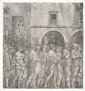 Triumfy Cezara: Senatorowie autorstwa school of Andrea Mantegna