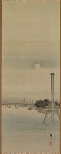 Scena nocna na rzece Sumida autorstwa studio of Utagawa Hiroshige