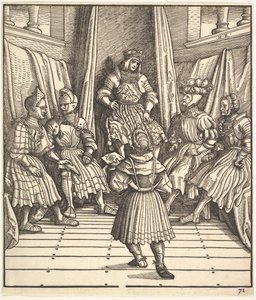Ilustracja z Białego króla Der Weiß König, XV-XVI wiek.