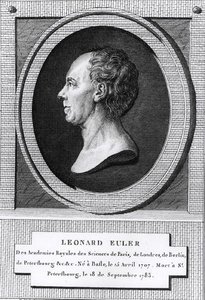 Portret Leonarda Eulera (1707-83) (rycina) (zdjęcie czarno-białe) autorstwa the Younger Dupin