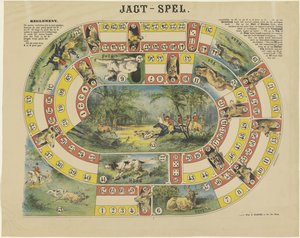 Jagt-Spel (tytuł na obiekcie) autorstwa weduwe Elias Spanier and Zn