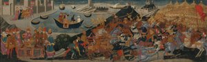 Bitwa pod Farsalos i śmierć Pompejusza, 145560 autorstwa workshop of Apollonio di Giovanni