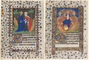 Kartki z Księgi Godzin: Nawiedzenie i Chrystus w Sądzie
