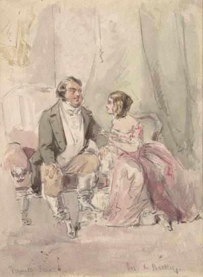 Scena z Targu próżności: Jos i Becky, 1848-80. autorstwa Jerry Barret