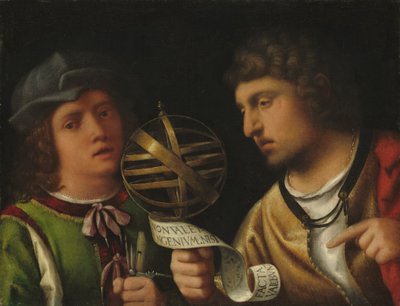 Giovanni Borgherini i jego nauczyciel (olej na płótnie) autorstwa (1476/8-1510) Giorgione