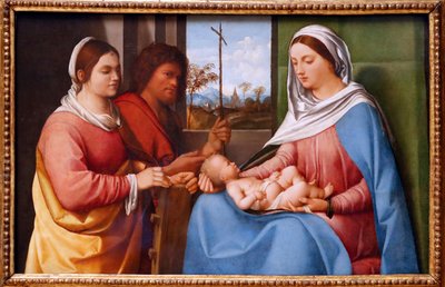 Dziewica z Dzieciątkiem ze świętymi Katarzyną Aleksandryjską i Janem Chrzcicielem autorstwa Giorgione