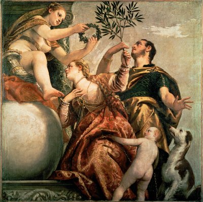 Alegoria miłości: szczęśliwy związek (obraz na płótnie) autorstwa (1528-88) Veronese