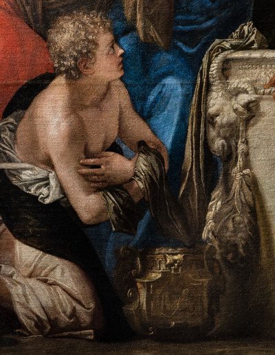 Namaszczenie Dawida, szczegół autorstwa (1528-88) Veronese