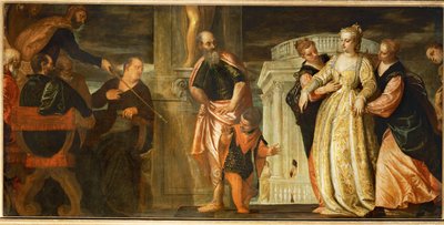 Estera przed Aswerusem (obraz na płótnie) autorstwa (1528-88) Veronese