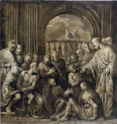 Wskrzeszenie Łazarza (Łazarz z Betanii). Obraz Paolo Veronese (1528-1588), olej na płótnie autorstwa Veronese