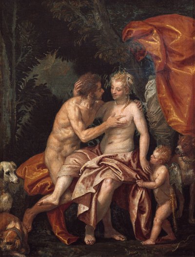 Wenus i Adonis autorstwa Veronese