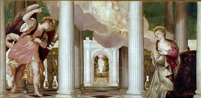 Zwiastowanie. Obraz Paolo Caliari dit Paolo Veronese (1528-1588) autorstwa Veronese