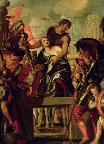 Męczeństwo św. Menasa (zm. 300) (olej na płótnie) autorstwa Veronese