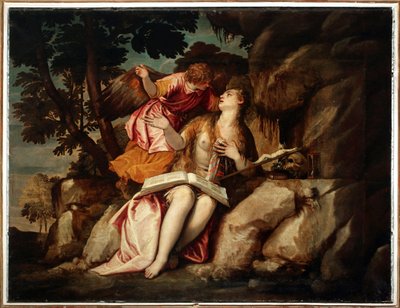 Przedstawienie Marii Magdaleny z Aniołem (Malarstwo autorstwa Veronese
