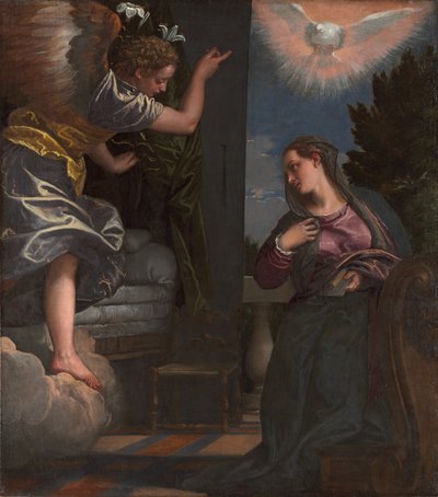Zwiastowanie, ok. 1580 (olej na płótnie) autorstwa (1528 88) Veronese