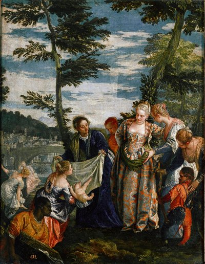 Znalezienie Mojżesza (Obraz, ok. 1580) autorstwa Veronese