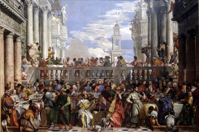 Wesele Kany (Cud przemiany wody w wino przez Veronese autorstwa Veronese