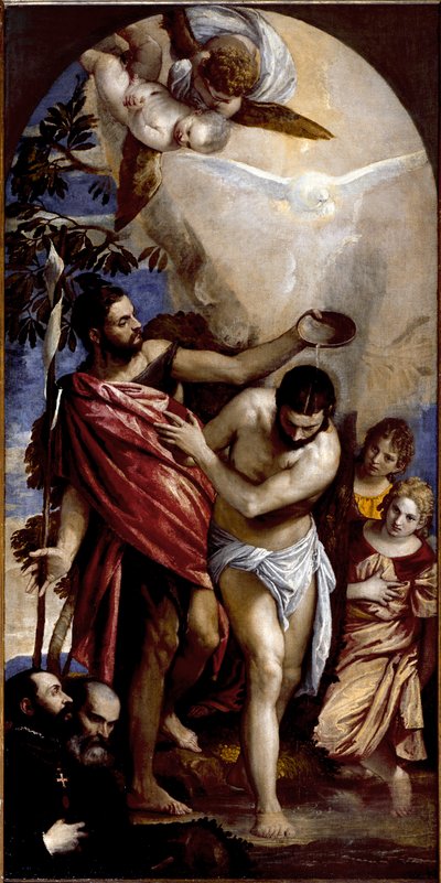 Chrzest Chrystusa. Obraz Paolo Caliari dit Paolo Veronese (1528-1588) autorstwa Veronese