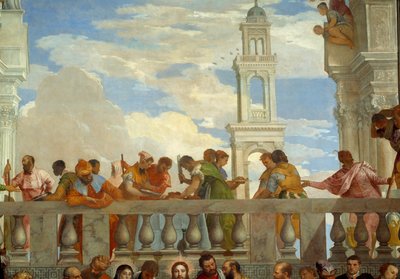 Wesele Cany, detal: balkon. Fresk Paolo Veronese (1528-1588) Ec. pt. autorstwa Veronese