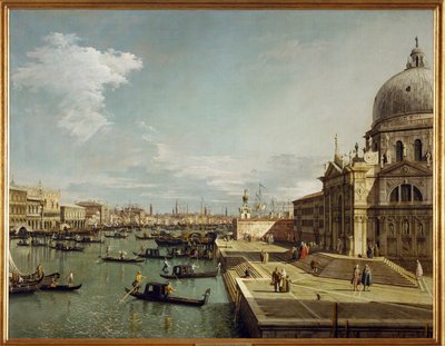 Wejście do Canal Grande i kościół Maria Salute w Wenecji (obraz na płótnie) autorstwa (1697-1768) Canaletto