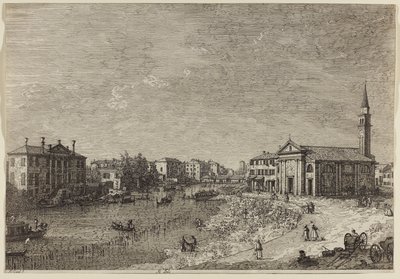 Al Dolo (akwaforta na papierze czerpanym) autorstwa Canaletto