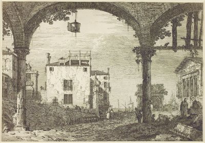 Portyk latarniowy, ok.1744 (akwaforta) autorstwa Canaletto