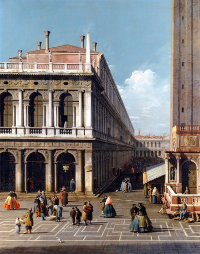 Piazza San Marco - Canaletto (1697-1768). olej na płótnie autorstwa Canaletto